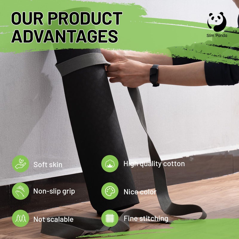 Slim Panda Yoga Mat Straps For Carrying Adjustable Yoga Mat Carrier  Yoga Mat Sling(Yoga Mat Not Included)(Light Grey) - Image 3