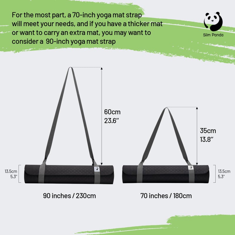 Slim Panda Yoga Mat Straps For Carrying Adjustable Yoga Mat Carrier  Yoga Mat Sling(Yoga Mat Not Included)(Light Grey) - Image 2