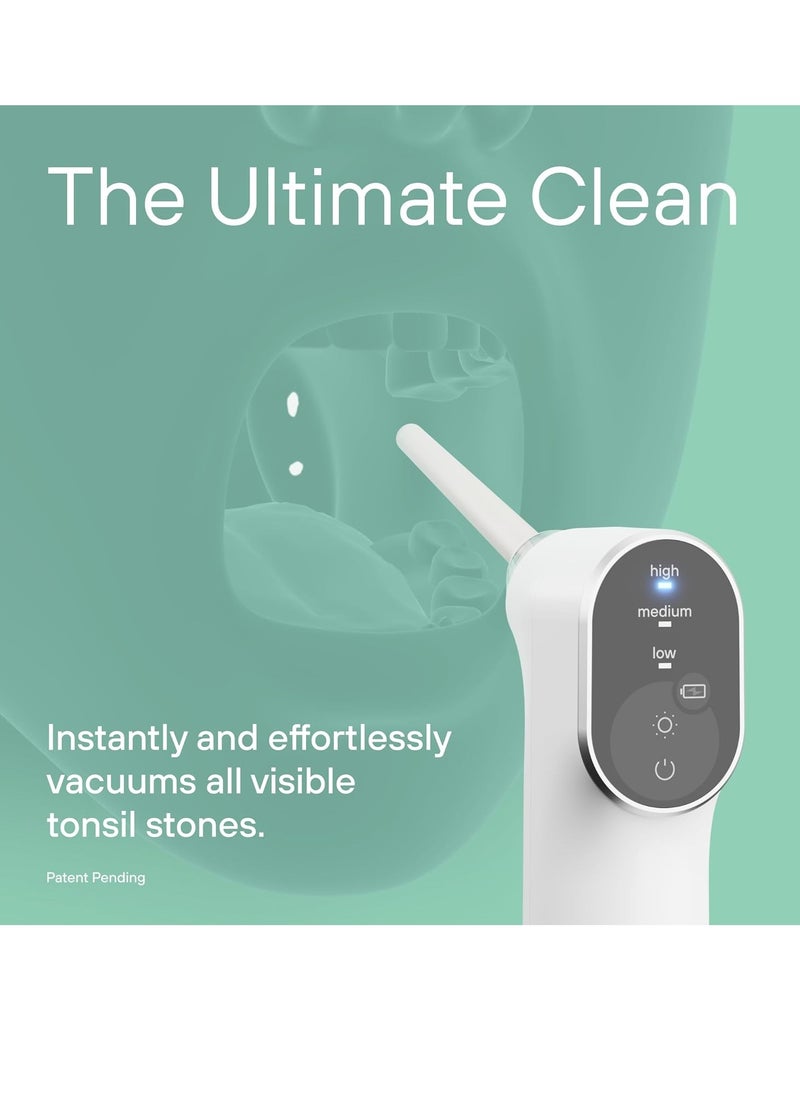 Anew - Electronic Vacuum Tonsil Stone Remover with LED Guidance Light - Hassle-Free Instant Suction - Tonsil Stone Removal Kit - Patent Pending (White) - Image 1