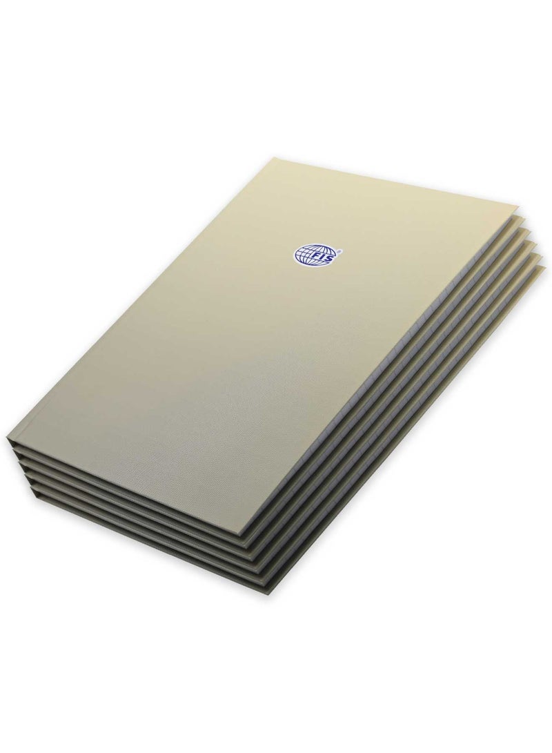 FIS مجموعة FIS من 5 دفاتر ملاحظات غلاف صلب A4 خط واحد، 100 ورقة، ذهبي -FSNBA4SL100GL - Image 3