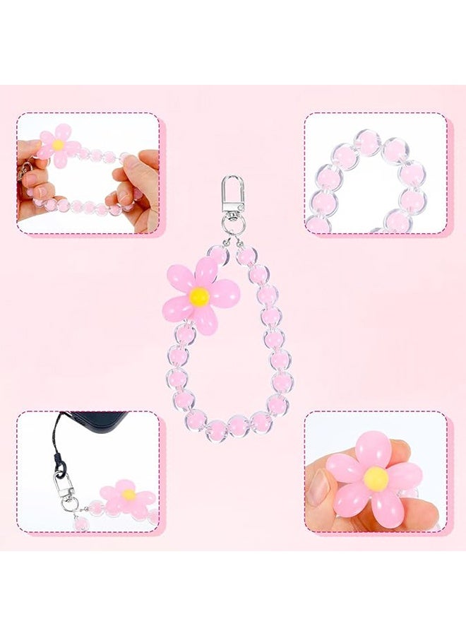 جيفت 3 قطع من أساور معصم الهاتف اللطيفة، سلسلة هاتف، أساور مطرزة بالخرز، سوار هاتف محمول Y2K ملون، سوار للكاميرا، حقيبة الهاتف، سوار سلسلة المفاتيح. - Image 2