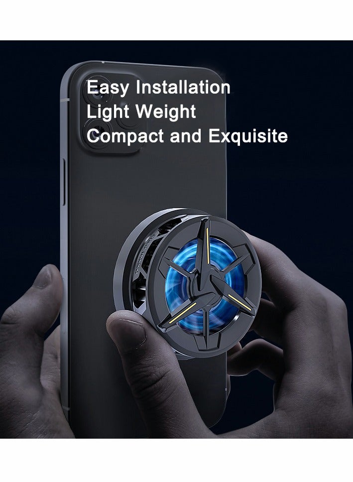 SOLARAE Cell Phone Magnetic Cooler, Cell Phone Cooling Fun Portable Mobile Phone Radiator Cooling Fan, Gaming Semiconductor Cooling for iPhone iOS for Android and Tablet for ipad - Image 5