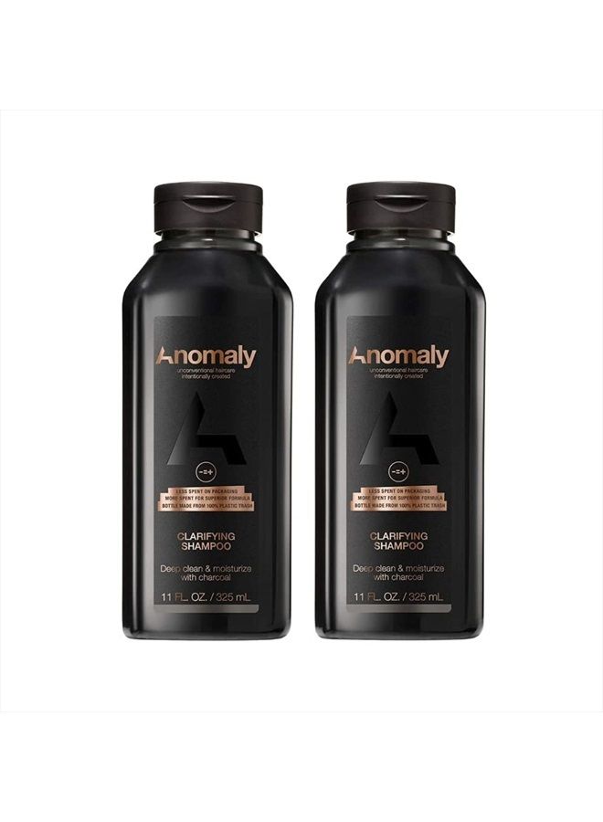 Anomaly Vegan Eucalyptus Clarifying Charcoal Scalp Shampoo for Build Up | Sulfate Free & Paraben Free |for Women & Men| Eco Friendly Sustainable Packaging from Ocean Plastic, 11 fl. oz. (Pack of 3) - Image 1