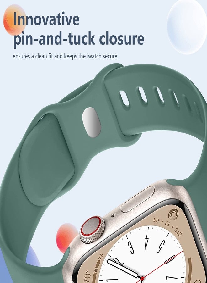DAQIN حزمة داكين الرياضية 8 قطع متوافقة مع حزام ساعة آبل 40 مم 41 مم 42 مم 44 مم 45 مم 46 مم 49 مم 38 مم للنساء والرجال، حزام سيليكون ناعم مقاوم للماء لسلسلة ساعة آبل 11 10 9 8 7 6 5 4 3 2 1 SE ألترا - Image 4