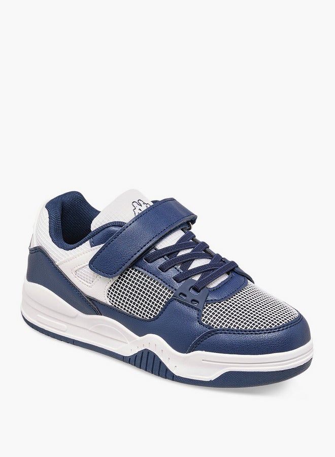 Kappa Boys' Logo Print Sneakers with Hook and Loop Closure  - Image 2