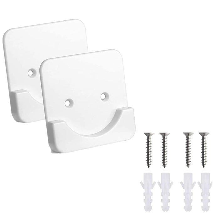 SHOWER CURTAIN ROD MOUNT HOLDER ADHESIVE SHOWER CURTAIN ROD TENSION HOLDER STRONG ROD RETAINER WALL MOUNTED SHOWER RODS HOLDER FOR BATHROOM WITH 3M ADHESIVE 2PC STURDY SCREWS RODS NOT INCLUDED