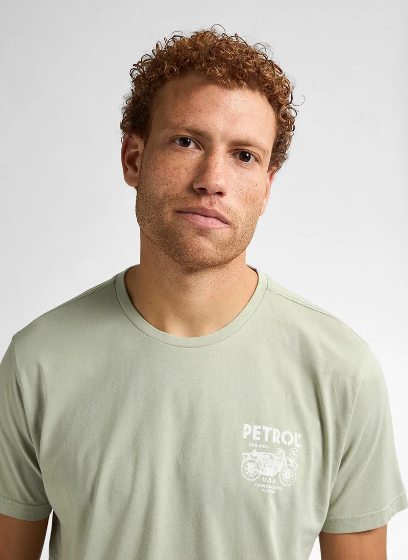 Petrol Industries 6173-Desert Sage Men T-Shirt SS Classic Print for Men | Best Price UAE