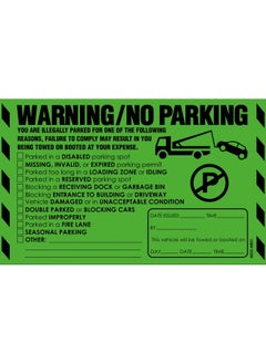 MESS Mess Parking Violation Stickers Hard To Remove - Green Multi-Reason - No Parking Stickers - Bad Parking Stickers - Super Sticky Warning Stickers For Towing Parked Cars 8X5 In  - Image 2