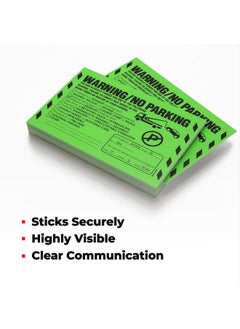 MESS Mess Parking Violation Stickers Hard To Remove - Green Multi-Reason - No Parking Stickers - Bad Parking Stickers - Super Sticky Warning Stickers For Towing Parked Cars 8X5 In  - Image 4