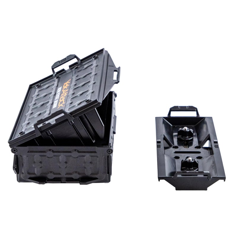 YakAttack TracPak with PicPocket QuickDraw - Black | Track Mount Storage Box with Spring-Loaded Lid | Quick Release Base & Labels Included | Vertical or Horizontal Mount | Made in USA - Image 4