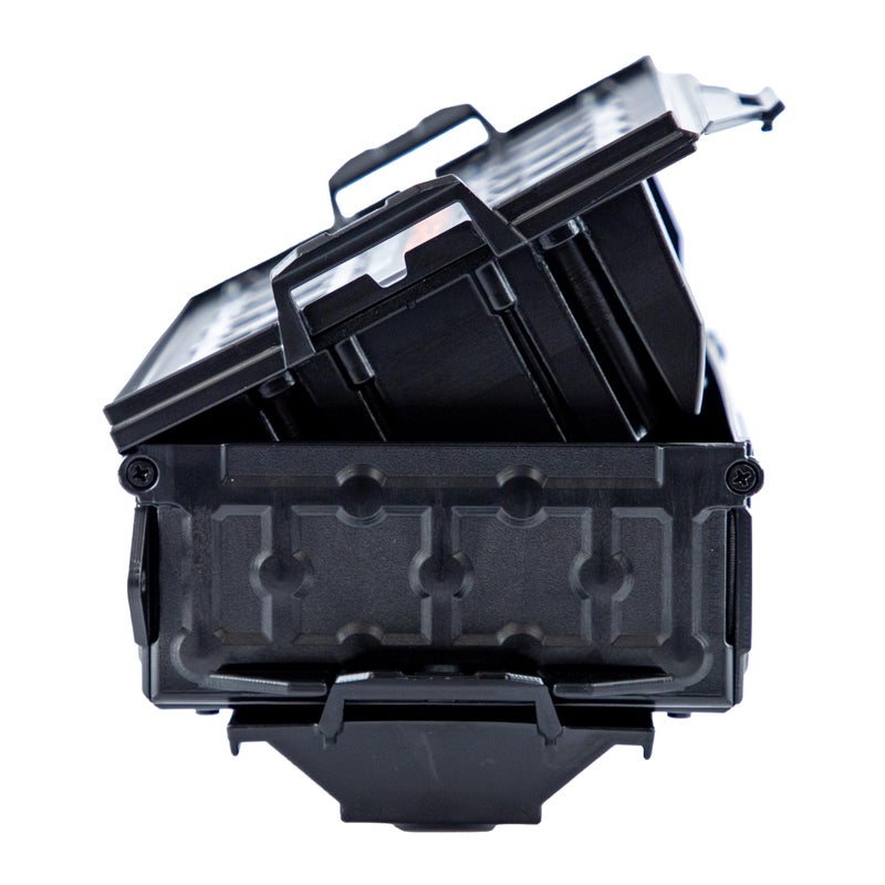 YakAttack TracPak with PicPocket QuickDraw - Black | Track Mount Storage Box with Spring-Loaded Lid | Quick Release Base & Labels Included | Vertical or Horizontal Mount | Made in USA - Image 2