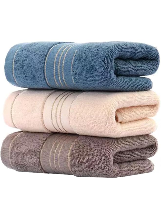 The Bros منشفة يد للحمام، 3 قطع من مناشف الوجه القطنية، مجموعة مناشف يد فائقة النعومة وعالية الامتصاص، للاستخدام في الصالة الرياضية، الدش، الفندق، السبا 33x76 سم