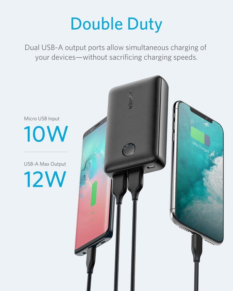 Anker Power Core Select 10000 mAh Power Bank, 2 USB-A Ports with 12W Output, Light Weight Portable Charger, PowerIQ and VoltageBoost Protection - Image 2