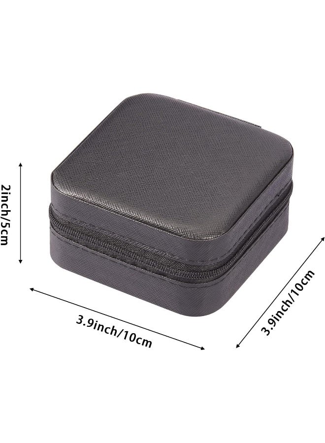 ECVV PU Leather Small Jewelry Box, Travel Portable Jewelry Case for Ring, Pendant, Earring, Necklace, Bracelet Organizer Storage Holder Boxes - Image 5