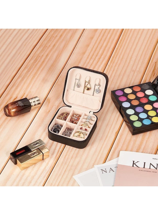 ECVV PU Leather Small Jewelry Box, Travel Portable Jewelry Case for Ring, Pendant, Earring, Necklace, Bracelet Organizer Storage Holder Boxes - Image 2