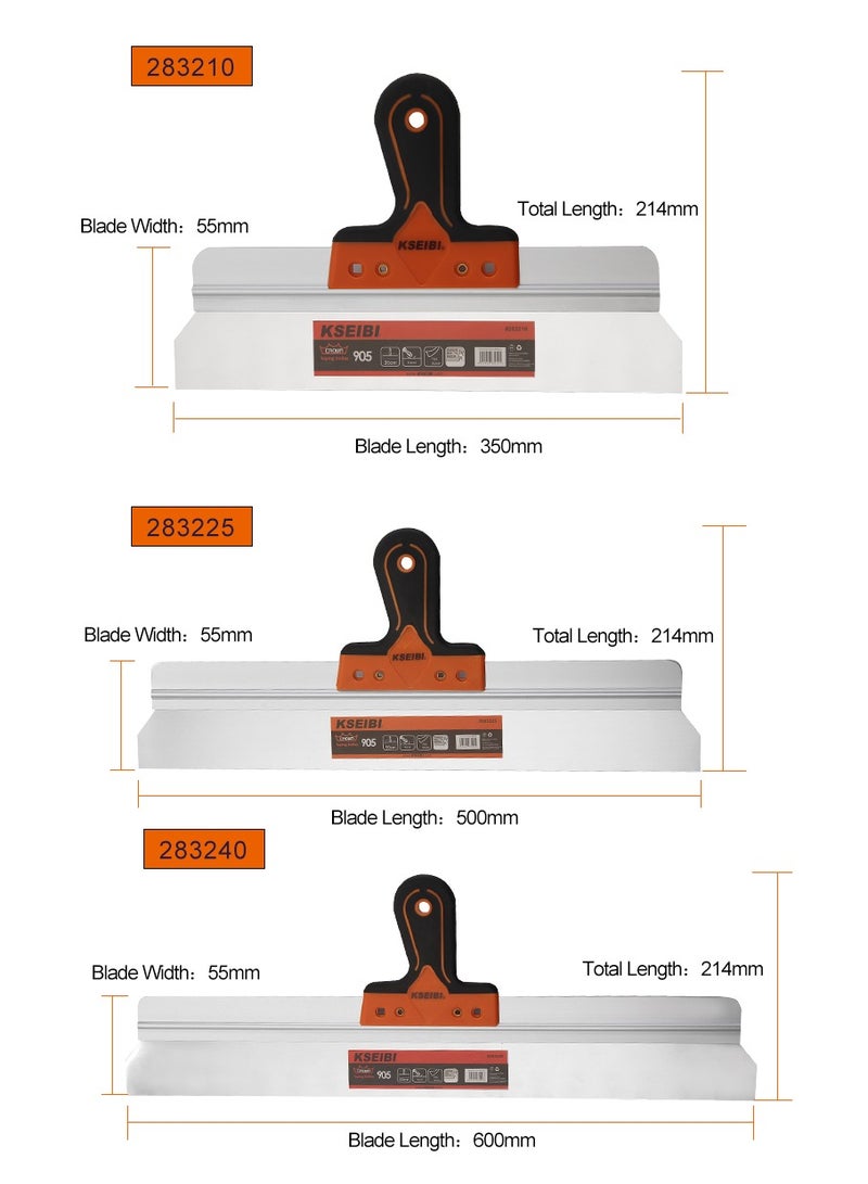 KSEIBI Taping Knife Inox with Progrip Handle, Drywall Knife, Mudding Knife, Putty Knife for Drywall Joint, Finishing, Tape. Premium Quality, Corrosion-Resistant, Lightweight, Impact & Solvent-Resistant.  - Image 4