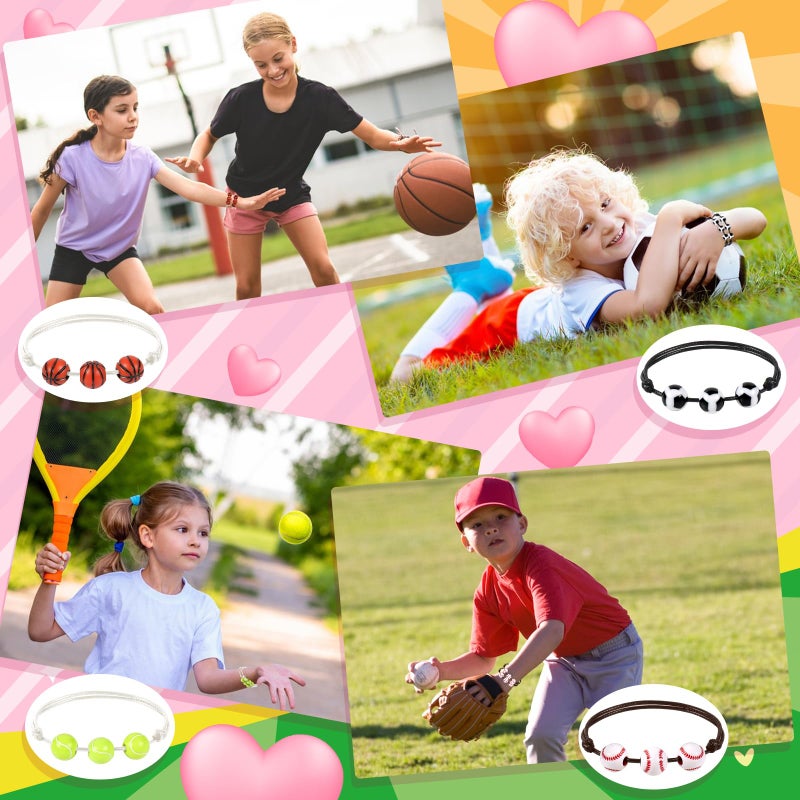 FUSPWEAO Valentines Day Gifts For Kids - 30 Pack Valentines Day Cards For Kids School Classroom Heart Boxes With Sports Party Favors Bracelets  Valentines Party Favors For Kids Exchange  Games Prize Rewards - Image 5
