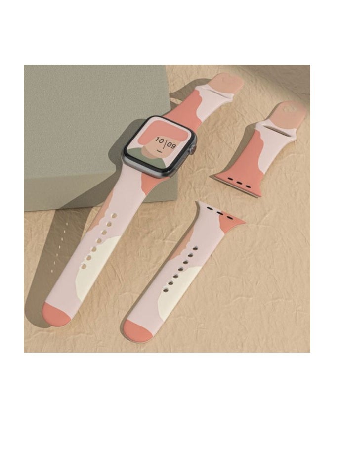 TWEGGON 4pc Pack fashion silicone Strap for apple watch compatible with 42mm(Series 10)/41mm/40mm/38mm Multicolor  - Image 3