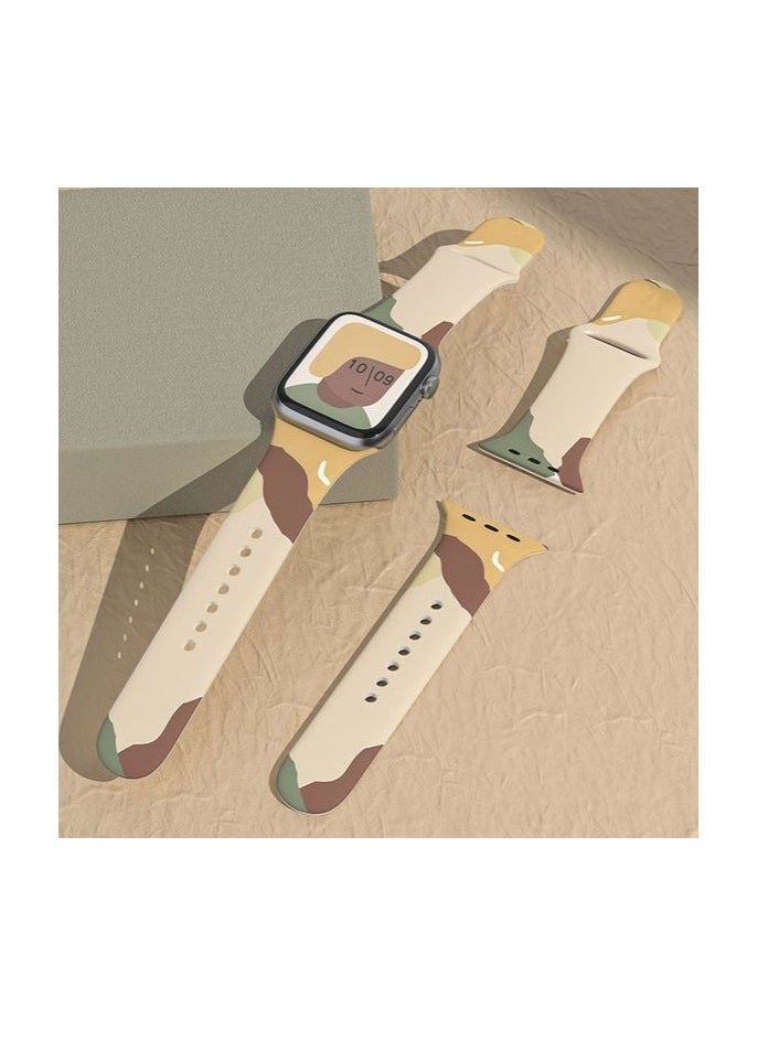 TWEGGON 4pc Pack fashion silicone Strap for apple watch compatible with 42mm(Series 10)/41mm/40mm/38mm Multicolor  - Image 5