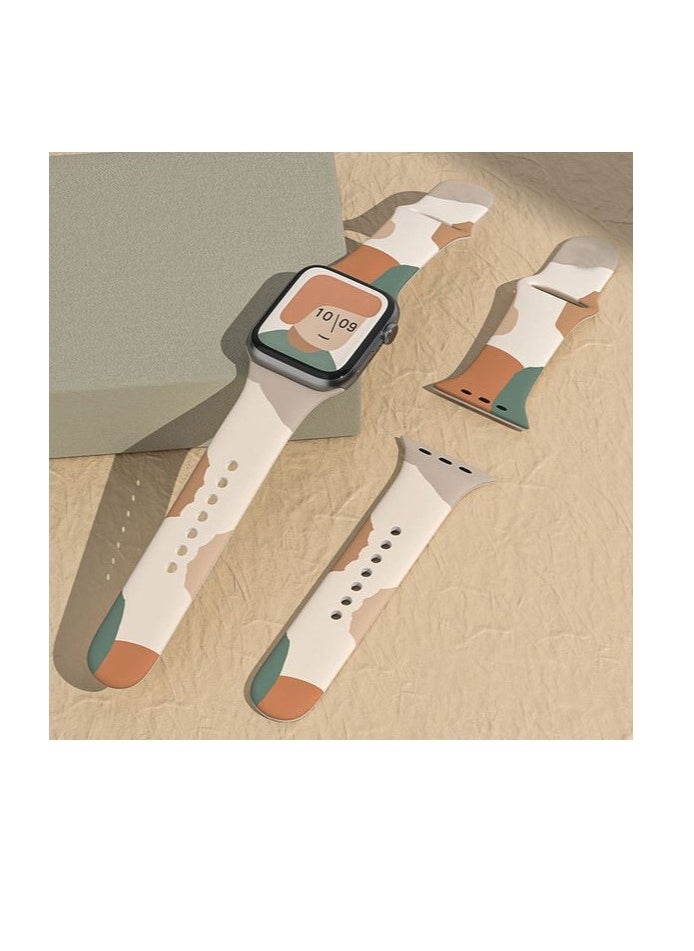 TWEGGON 4pc Pack fashion silicone Strap for apple watch compatible with 42mm(Series 10)/41mm/40mm/38mm Multicolor  - Image 4