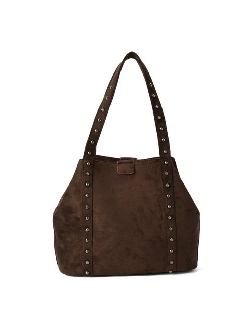 Brown Stud Handbag