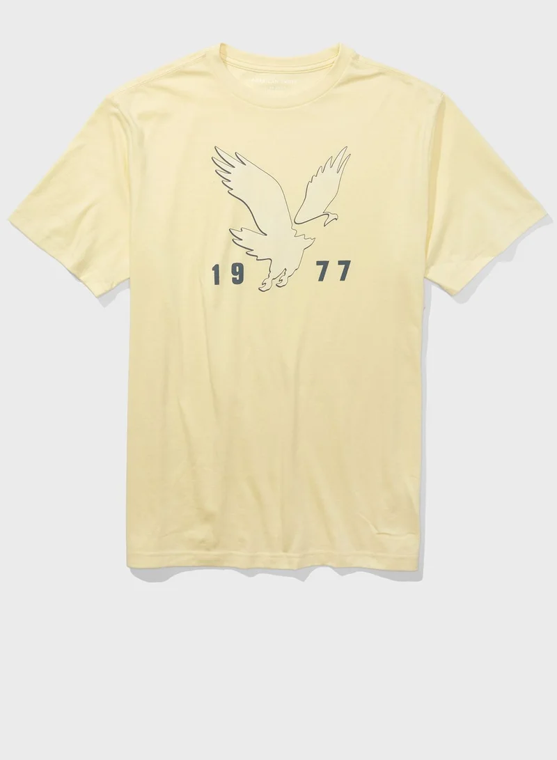 American Eagle Logo Graphic Crew Neck T-Shirt