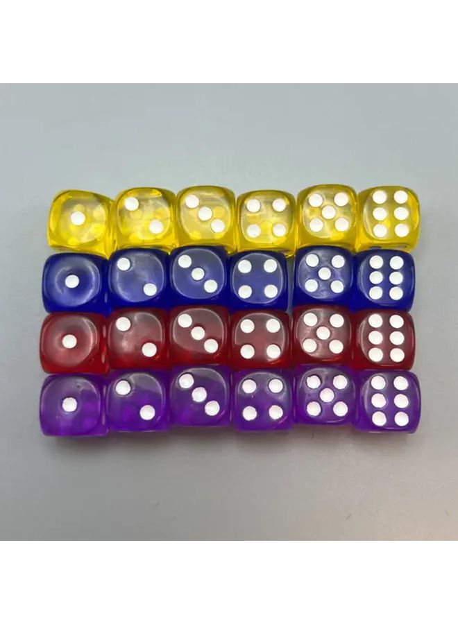 مجموعة صندوق تخزين التفاح من 12 قطعة نرد أكريليك مستدير لطاولة الألعاب للحفلات والهدايا - Image 5