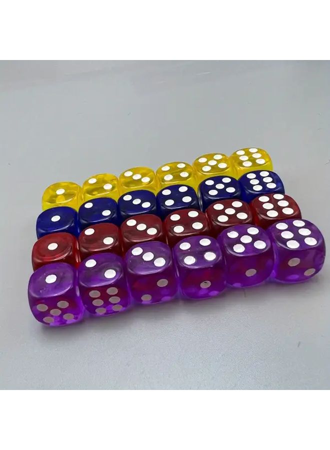 مجموعة صندوق تخزين التفاح من 12 قطعة نرد أكريليك مستدير لطاولة الألعاب للحفلات والهدايا - Image 4