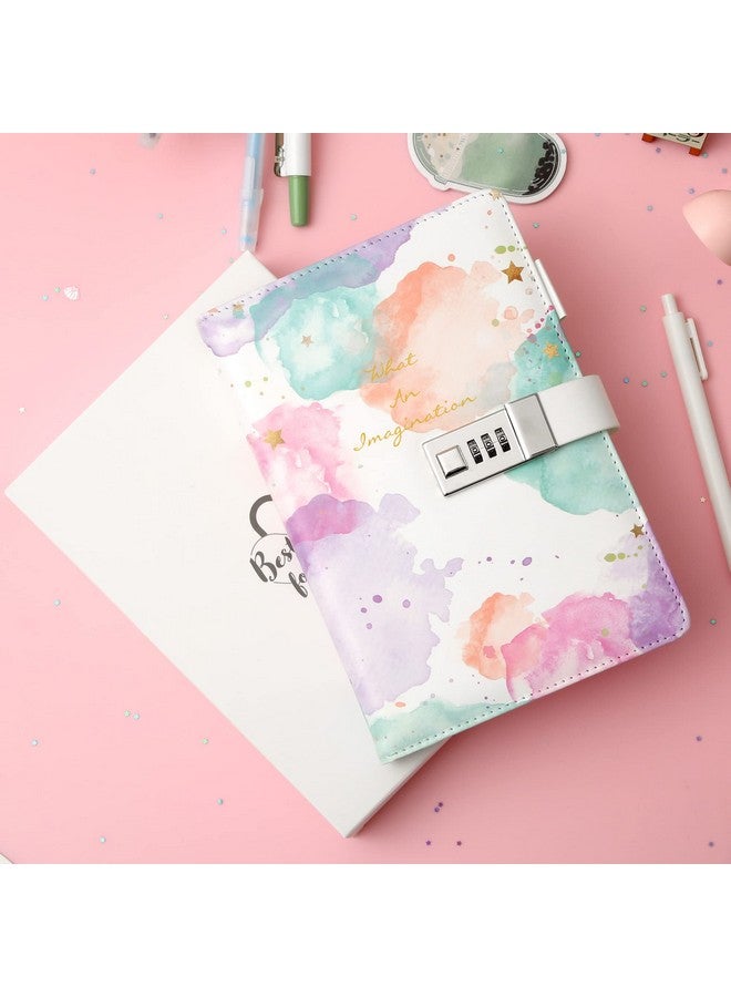 CAGIE Diary For Girls Age 8 12 Gifts For 9 10 11 12 Year Old Girls Diary With Lock, Tie Dye Design 192 Pages Lock Diary With Pen, 5.7 X 8.5 Inch Birthday Gifts For Girl Journal With Lock - Image 5