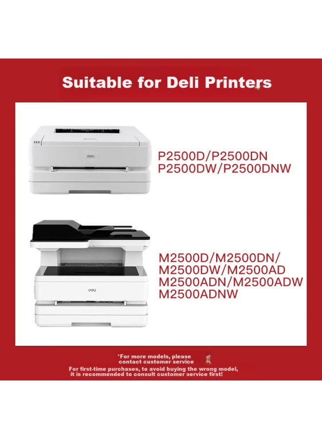 Befon T1/t2/t31 حبر طابعة 6 حبة متوافق مع Deli T1 T2 T31 وحدة طباعة P/m2500 Series M/p2000 Series P/m3100d مسحوق حبر طابعة مسحوق كربون - Image 2
