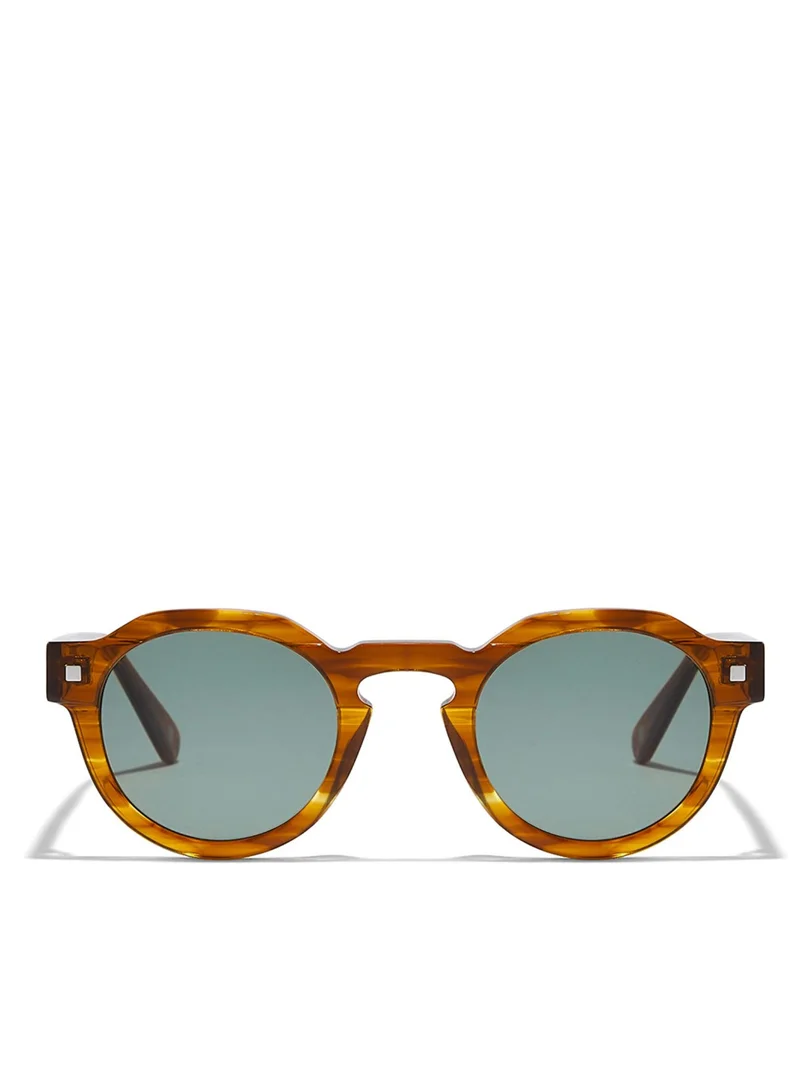 30Sundays DUNE Men Green Sunglasses - Frame Material: Acetate - Lens Color: Green- Frame Color: Brown - Full Rim