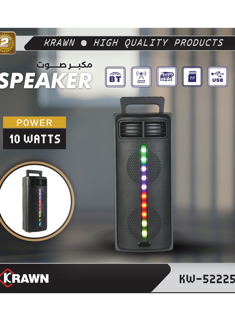 KRAWN Portable Bluetooth Party Speaker With Music Light