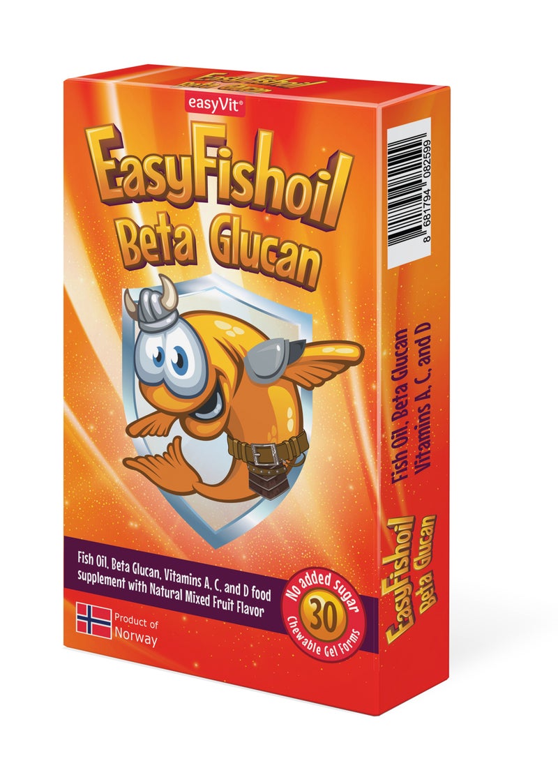 Easy Fish Oil Beta Glucan 30 Chewable Gel