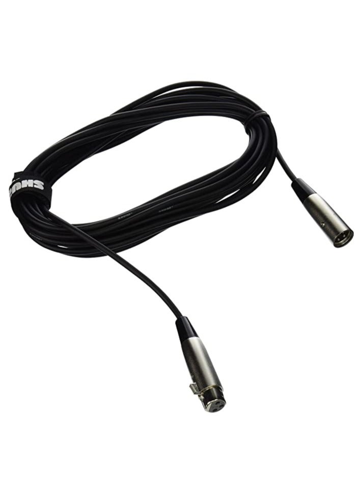 Shure Incorporated Shure C25J 25 Foot Hi Flex Cable With Chrome XLR Connectors Black - Image 1