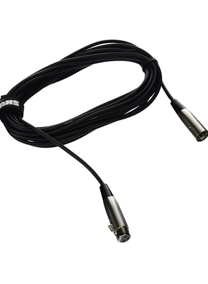 Shure Incorporated Shure C25J 25 Foot Hi Flex Cable With Chrome XLR Connectors Black - Image 2