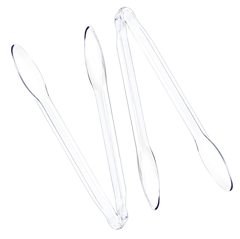 PLASTICPRO Plasticpro Disposable Plastic Serving Tongs 12 inch Durable Heavy Duty Premium Serving Utensils Clear Pack of 2