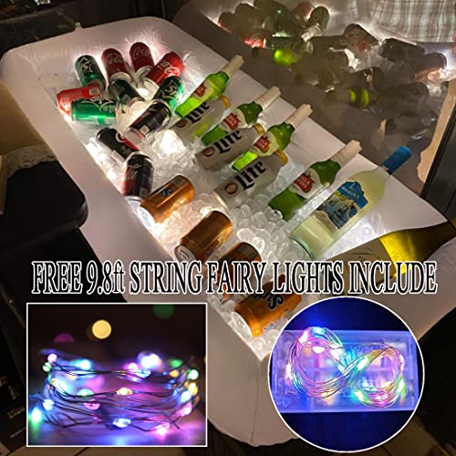 DBlosp Inflatable Serving Bars Ice Buffet Salad Serving Trays Food Drink Holder Cooler Containers Indoor Outdoor BBQ Picnic Pool Party Supplies Cooler Drain Plug，Ice Tray Food Drink Containers for Summer Par - Image 2