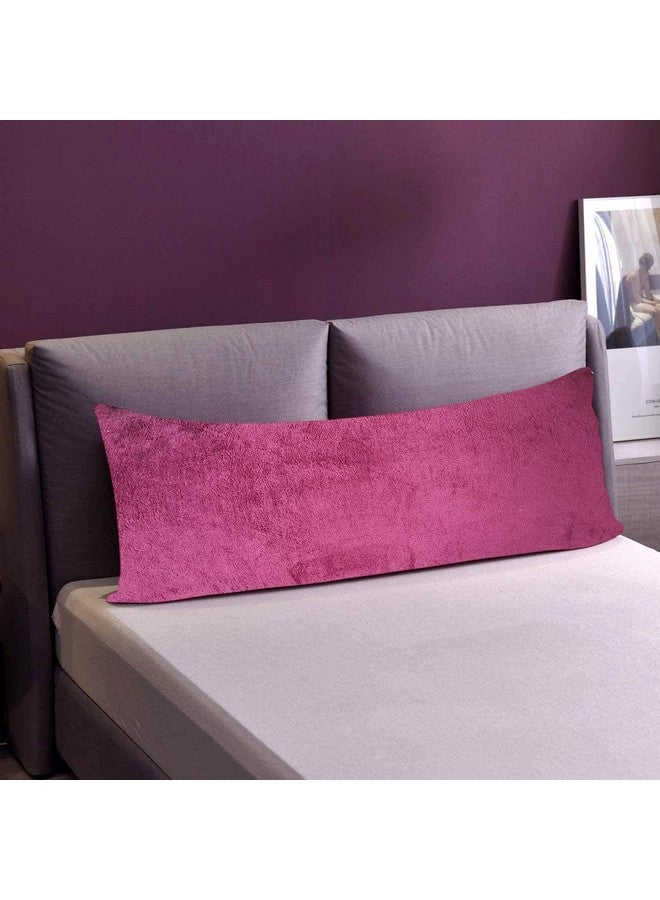 بينديا غطاء وسادة الجسم الطويل القابل للغسل من البوليستر والصوف الخمري من Pindia (18 × 54 بوصة) - Image 1