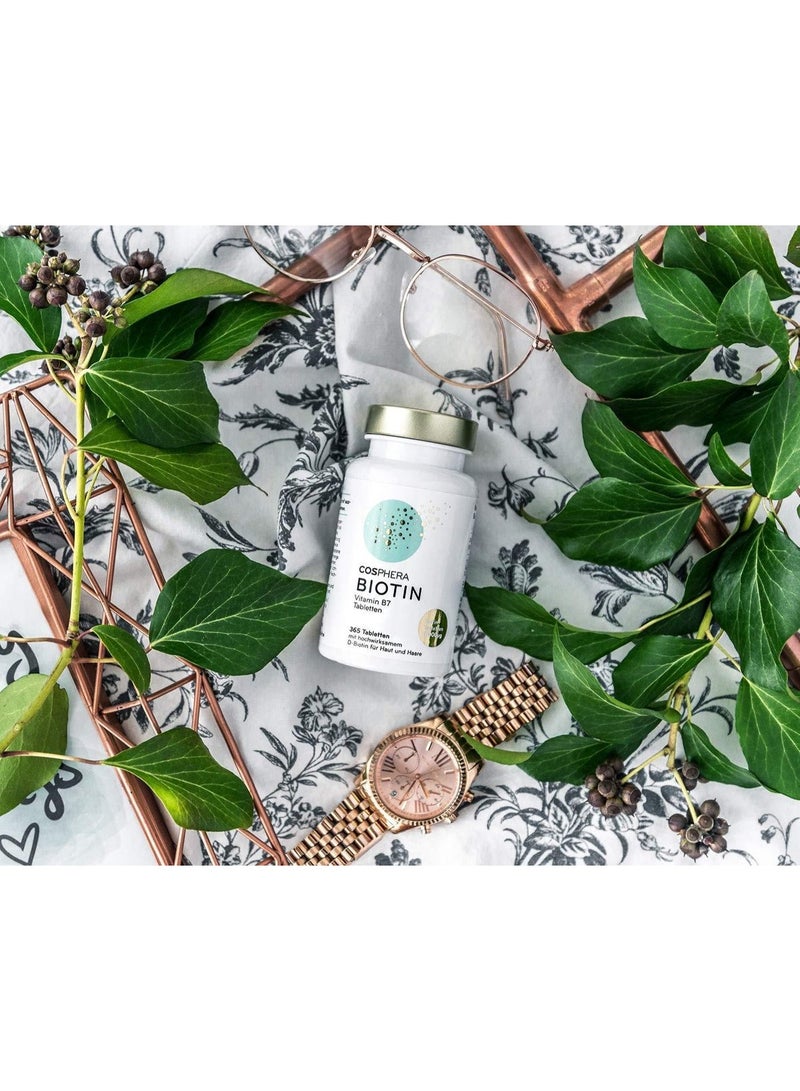 كوسفيرا بيوتين بجرعة عالية 10 ملغ (10,000 ميكروغرام) يدعم صحة الشعر والبشرة والأظافر 365 كبسولة - Image 5