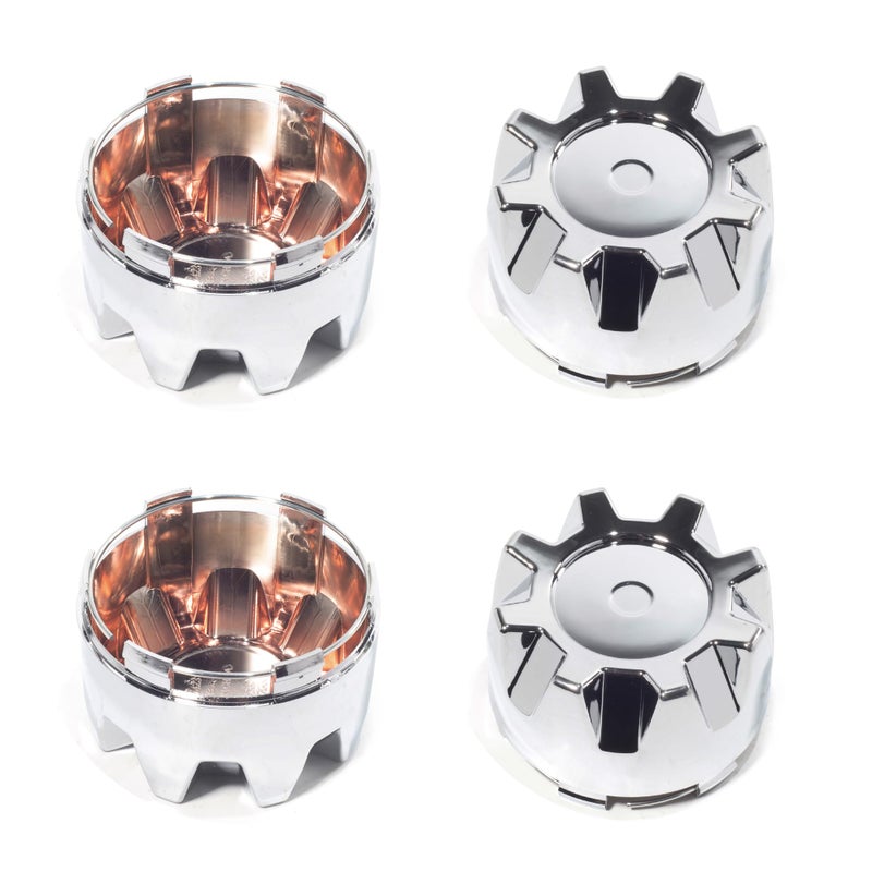 DewFlew 4Pcs Wheel Center Caps for ITP Wheel Rim Outer 84mm331in Inner 803mm316in Chrome Hub Caps Replacement C110ITP