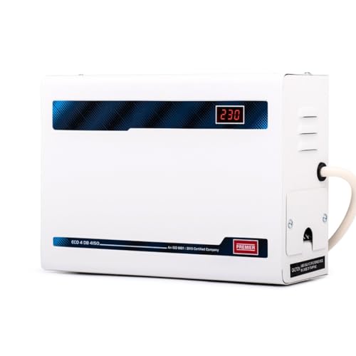 Premier ECO 4 DB 4150 Air Conditioner Stabilizer - Up to 1.5 Ton | Double Boost Technology | Working Range: 150V-280V | 12 Ampere | Digital Display | Compact Design - Image 1