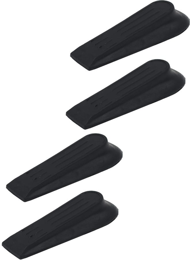 مجموعة من 4 قطع من سدادات الأبواب البلاستيكية - سدادات أبواب متينة مانعة للانزلاق لجميع أنواع الأبواب - سدادات أبواب أرضية سهلة الاستخدام للمنزل والمكتب والمدرسة - Image 1