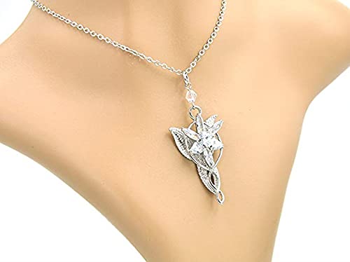 XHBTS 2 Set Lord R. Elven Leaf Pendant Chain Necklace Princess Chain with Box - Image 5