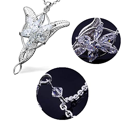 XHBTS 2 Set Lord R. Elven Leaf Pendant Chain Necklace Princess Chain with Box - Image 3