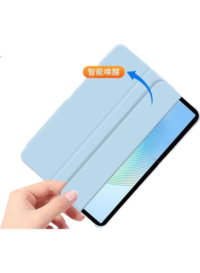 Hboalg Protective Case For Honor X9pro 11.5-inch Protective Shell X8 Pro Three-fold Stand Smart Sleep Full Cover Anti-slip Anti-drop Leather Case Blue - Image 2