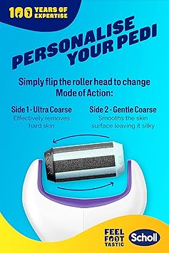 Scholl ExpertCare 2in1 File Smooth Dual Speed Pedi Electric Foot File for Hard Skin and Callus Removal Batteries Included - Image 5