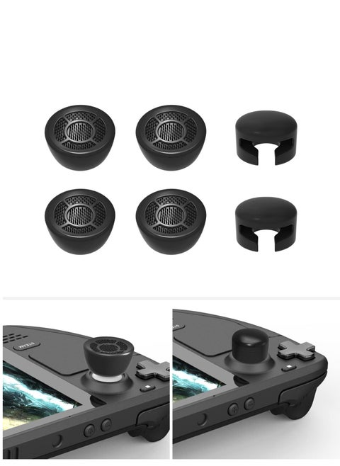 6 PCS Thumb Grip Set Joystick Caps, 4 Pcs of Anti-Slip Extended Thumb Grips Covers for Steam Deck/Switch/PS5/PS4/Xbox, 2 Pcs of Thumb Grips Protector for Steam Deck