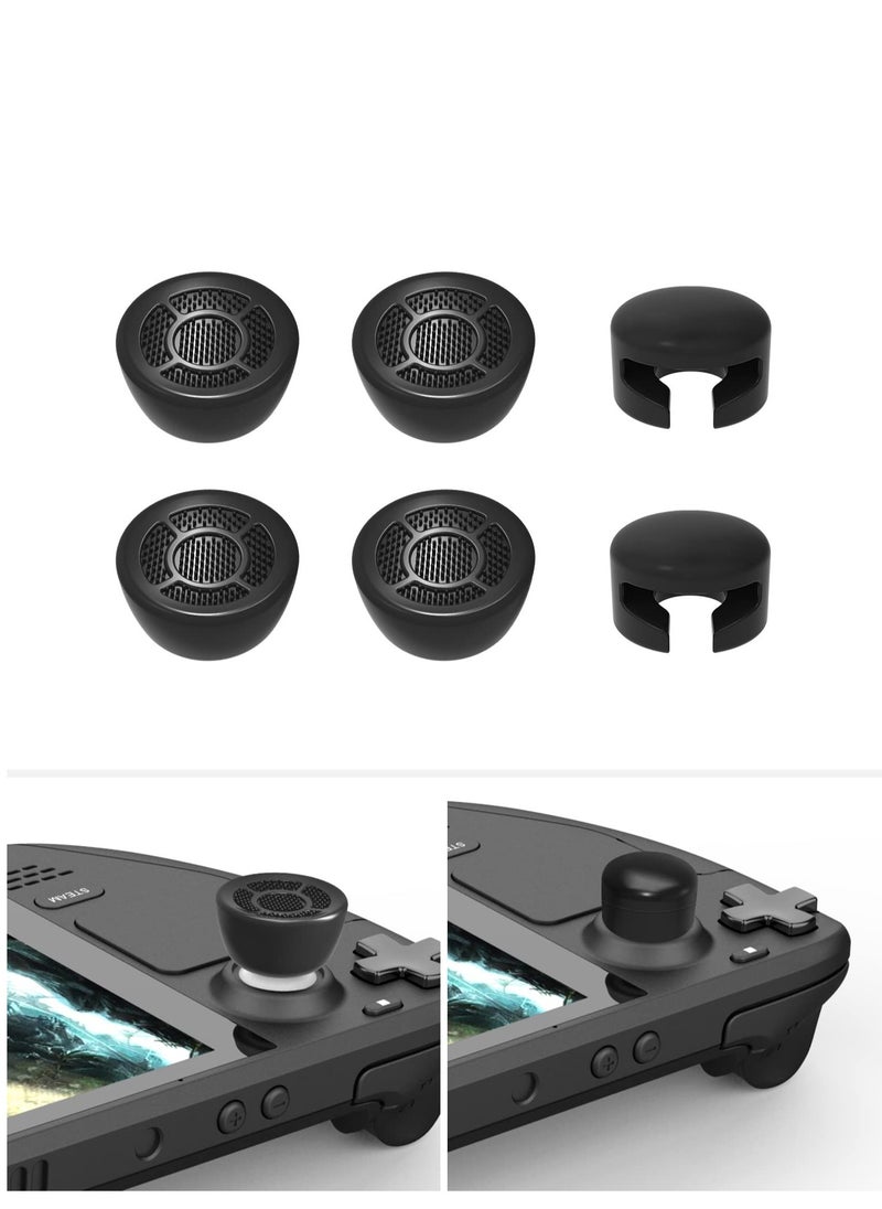 KASTWAVE - 6 PCS Thumb Grip Set Joystick Caps, 4 Pcs of Anti-Slip Extended Thumb Grips Covers for Steam Deck/Switch/PS5/PS4/Xbox, 2 Pcs of Thumb Grips Protector for Steam Deck - Image 1