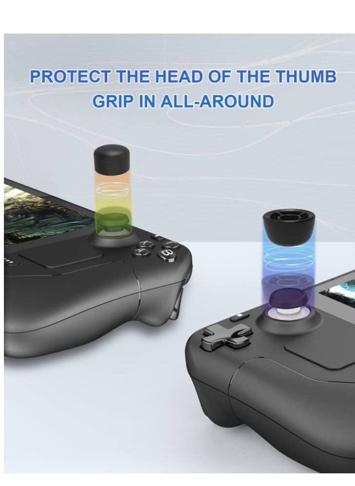 KASTWAVE - 6 PCS Thumb Grip Set Joystick Caps, 4 Pcs of Anti-Slip Extended Thumb Grips Covers for Steam Deck/Switch/PS5/PS4/Xbox, 2 Pcs of Thumb Grips Protector for Steam Deck - Image 1