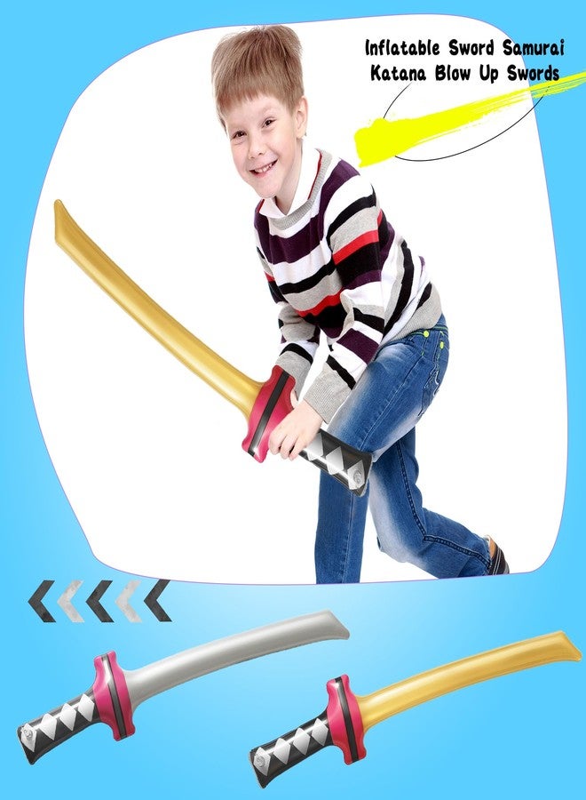 Cotiny 24 Pack Inflatable Ninja Swords Inflatable Sword Samurai Katana Blow Up Swords for Ninja Cosplay Swimming Pool Party Supplies Halloween Costume Accessories (Color Style 2) - Image 4
